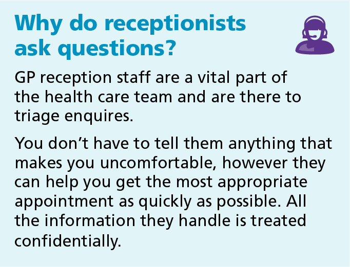 Why do receptionists ask questions